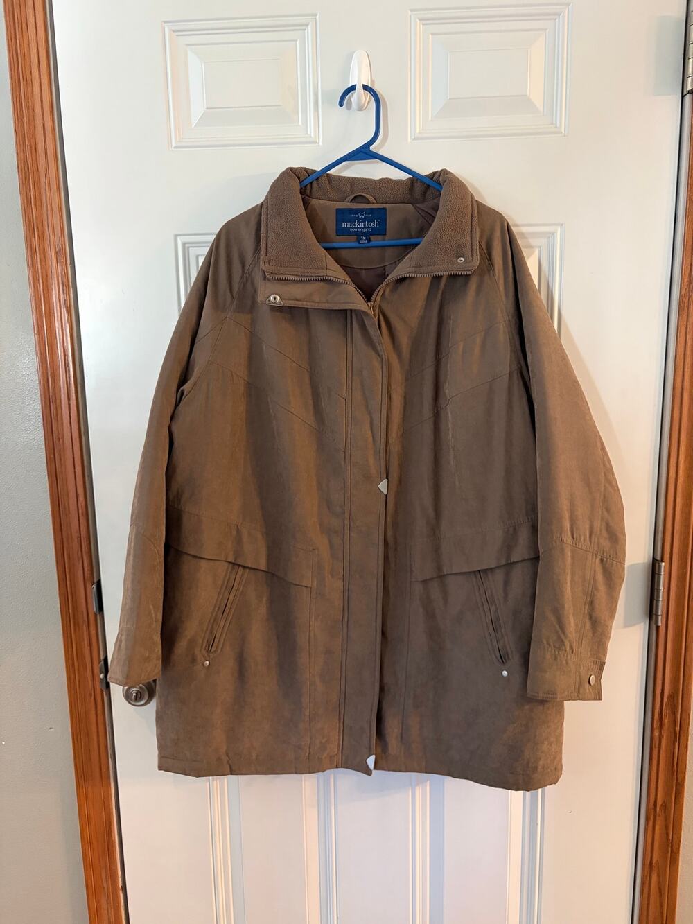 Mackintosh New England Women’s 1X Brown Faux Suede Parka Coat